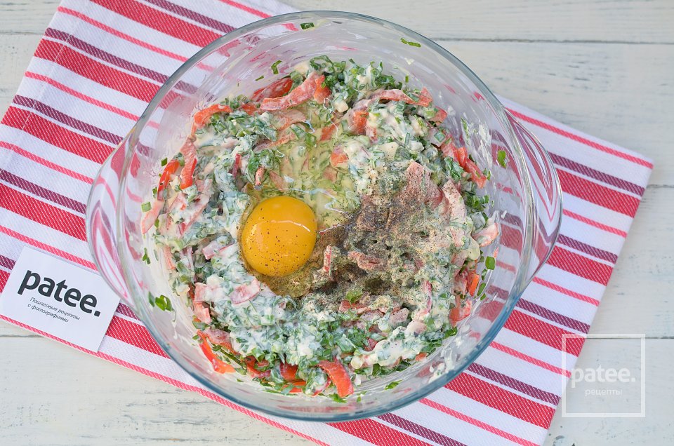  Kolokithopita. Греческий пирог с фетаксой и кабачком на рисовой подушке - Шаг 9