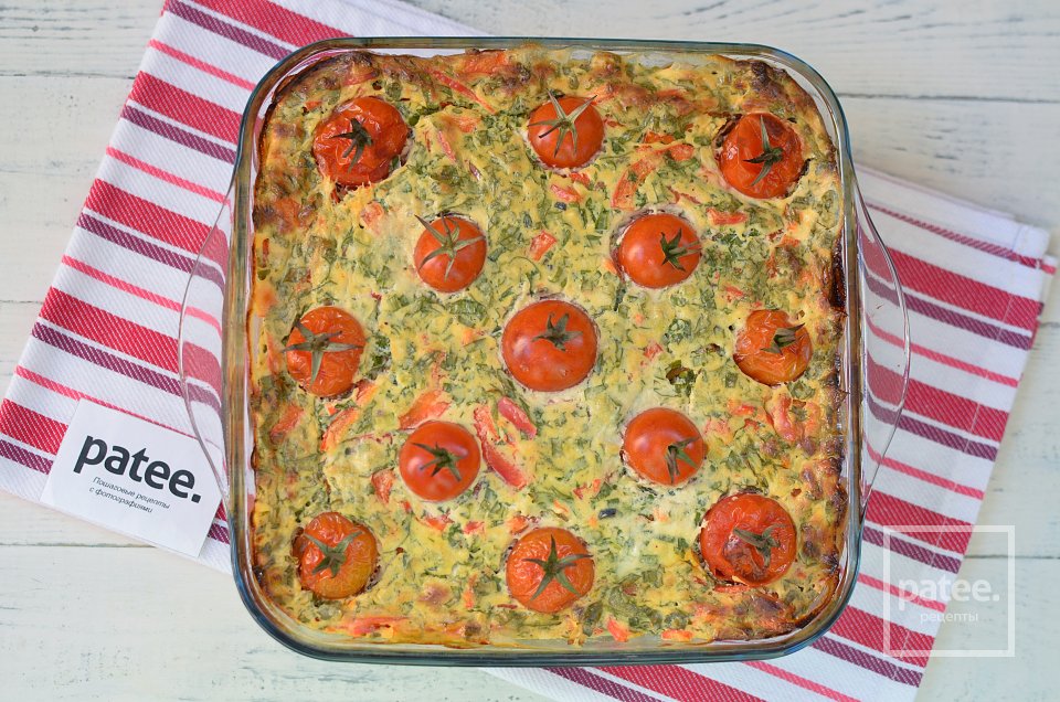  Kolokithopita. Греческий пирог с фетаксой и кабачком на рисовой подушке - Шаг 14