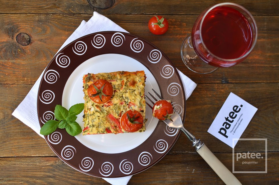  Kolokithopita. Греческий пирог с фетаксой и кабачком на рисовой подушке - Шаг 15