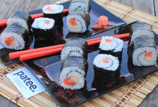 Роллы с семгой и грушей в мультиварке