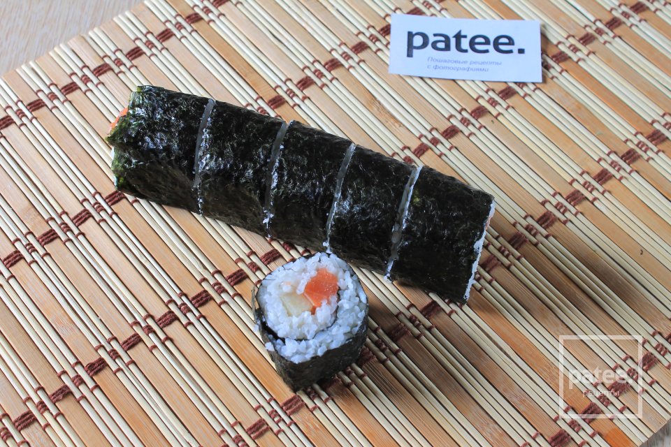 Роллы с семгой и грушей в мультиварке - Шаг 11