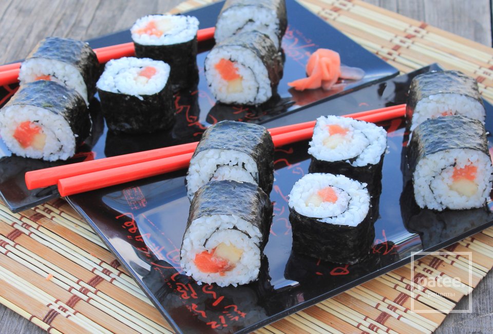 Роллы с семгой и грушей в мультиварке - Шаг 13