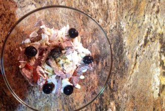 Салат "Два вида мяса"