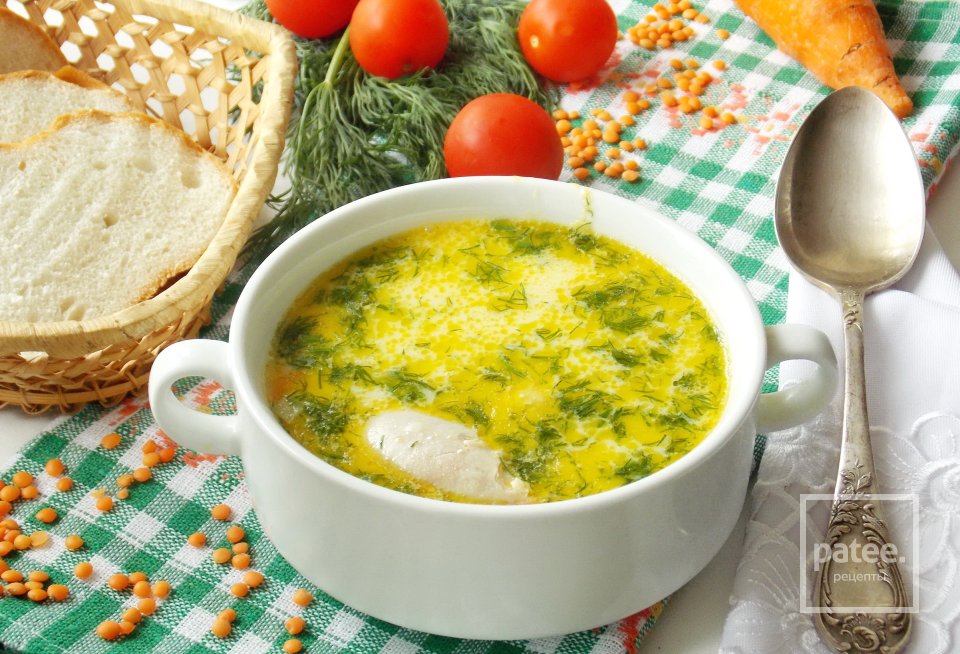 Суп с чечевицей и сыром - Шаг 13