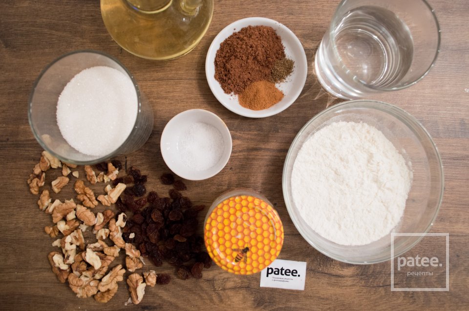 Медовая коврижка постная - Шаг 1