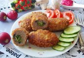 Зразы мясные с грибами и брокколи