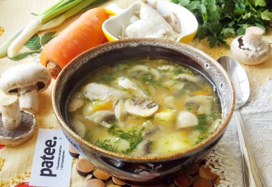 Рецепт Куриный суп с пшеном и грибами