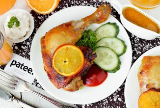 Сочные куриные окорочка в апельсиново-медовой глазури