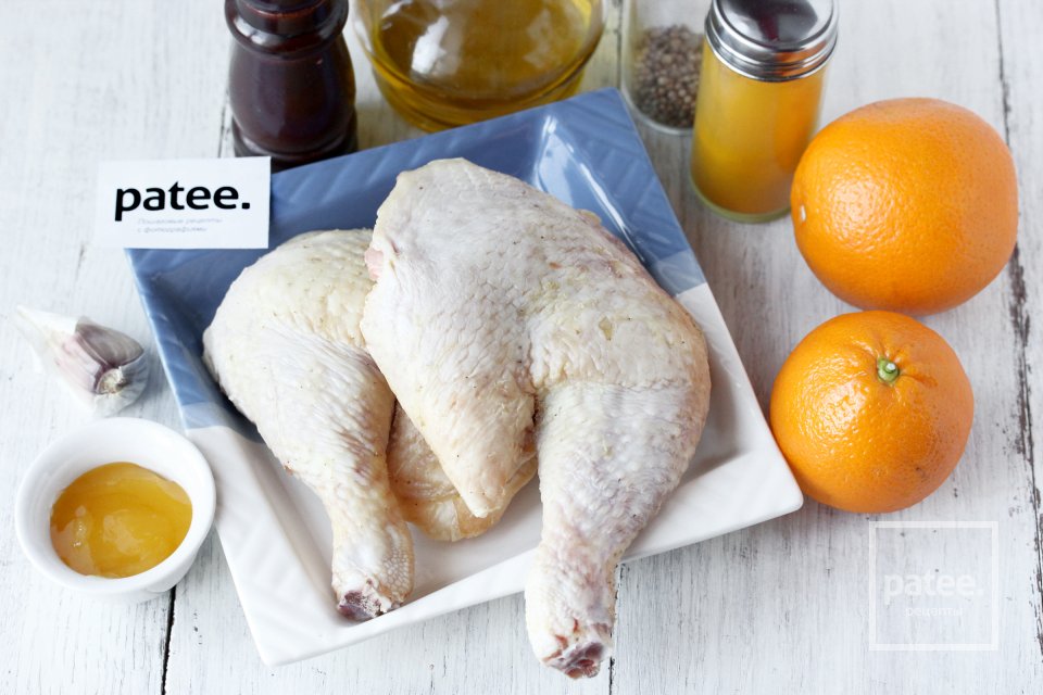 Сочные куриные окорочка в апельсиново-медовой глазури - Шаг 1