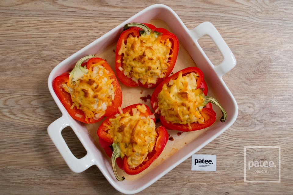 Запеченные перцы с курицей и сыром - Шаг 11