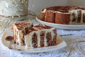 Шоколадно-творожный торт Нежность