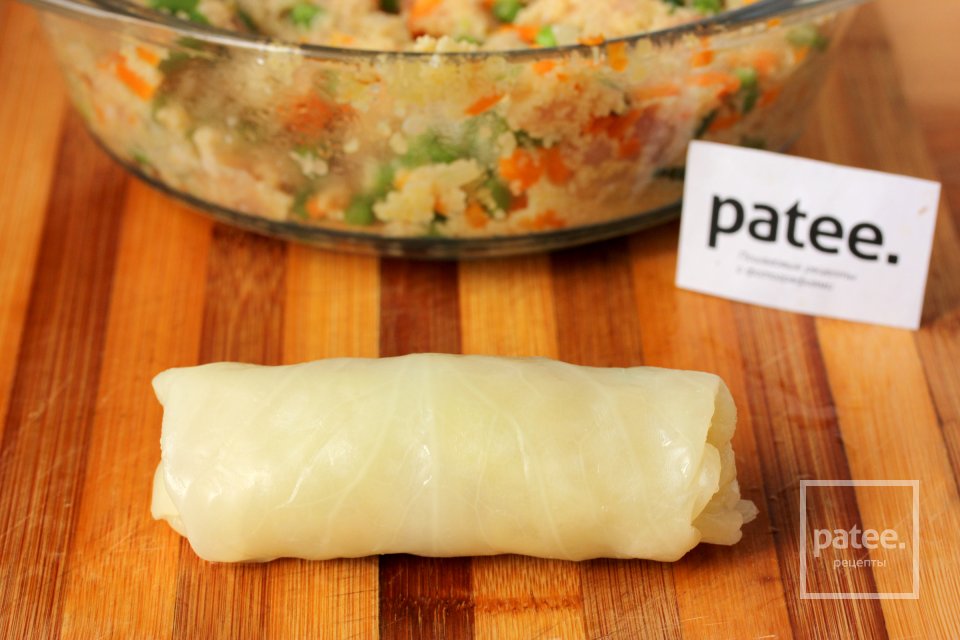 Голубцы с куриным фаршем, кускусом и овощами - Шаг 11