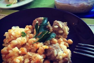 Рис с овощами и нутом