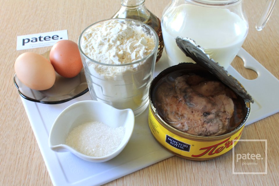 Блинчики с печенью трески - Шаг 1