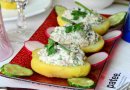 Картофельные лодочки с сельдью
