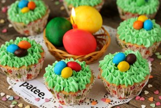 Пасхальные апельсиновые капкейки
