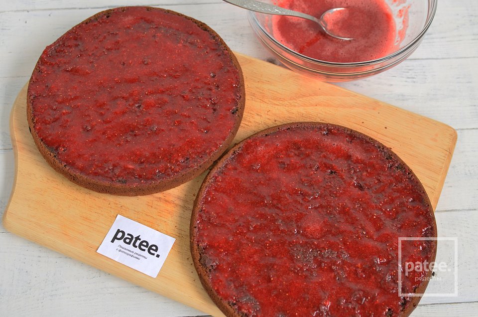 Шоколадный торт Клубничное облако - Шаг 12