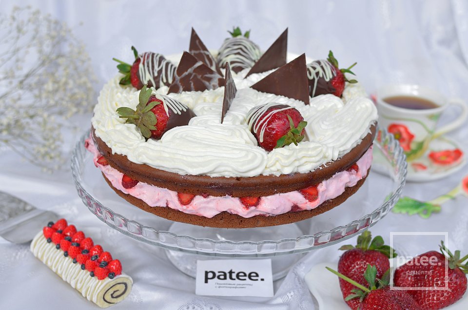 Шоколадный торт Клубничное облако - Шаг 23