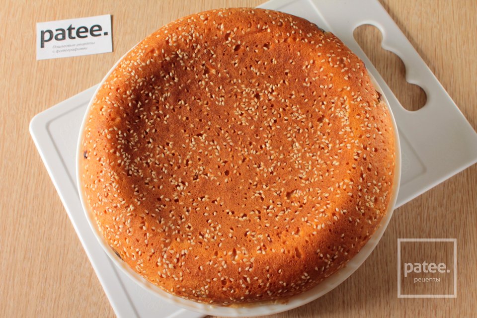 Пирог с грибами в мультиварке - Шаг 13