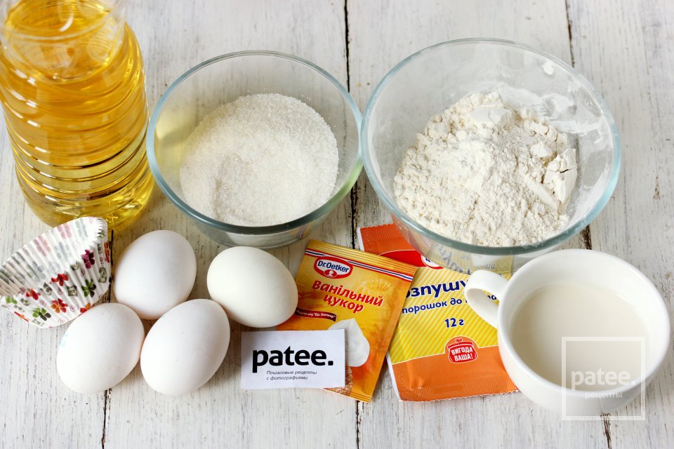 Ванильные капкейки Цыплята - Шаг 1