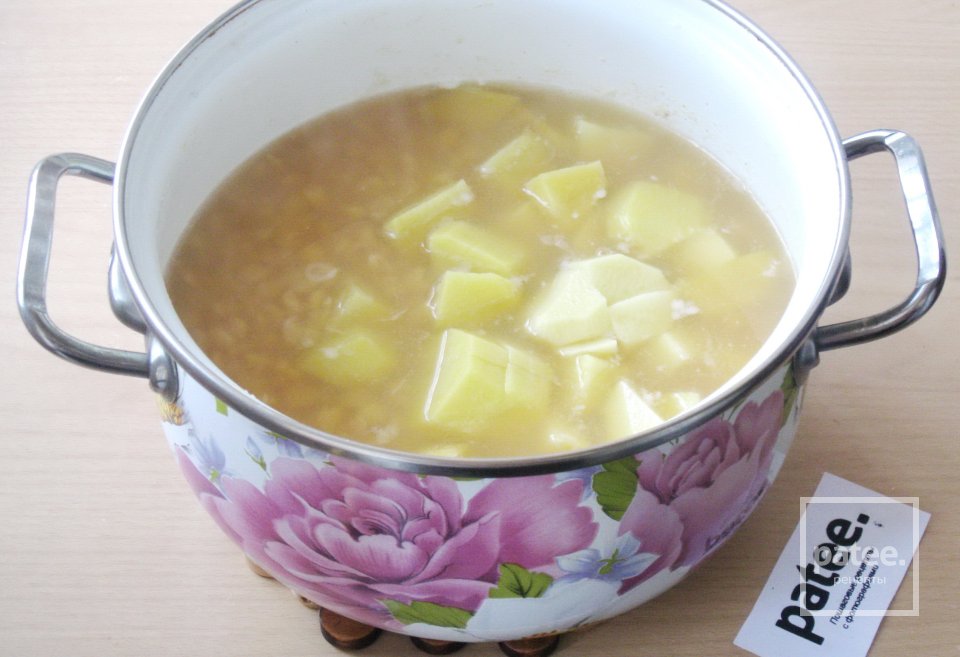 Гороховый суп с грибами и томатом - Шаг 8