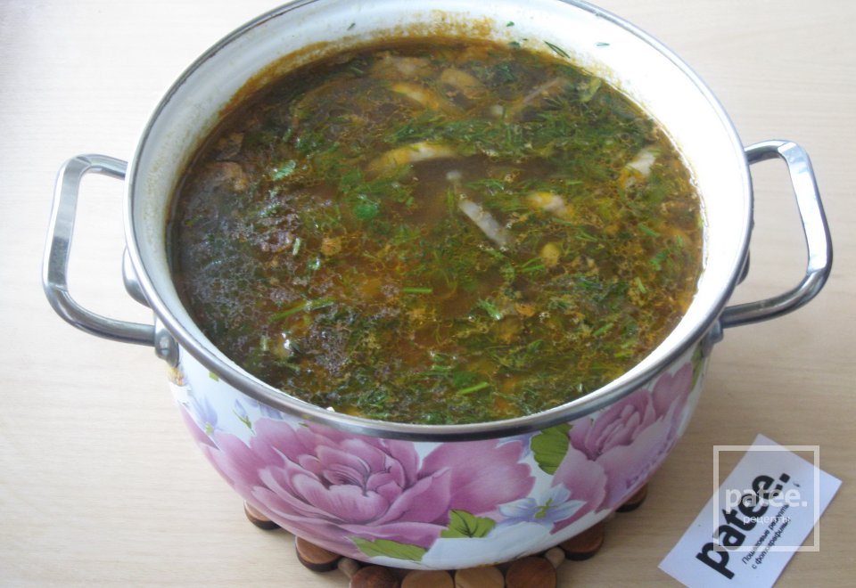 Гороховый суп с грибами и томатом - Шаг 12