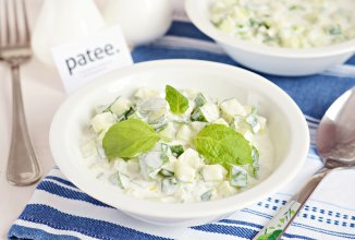 Мятный салат с огурцом