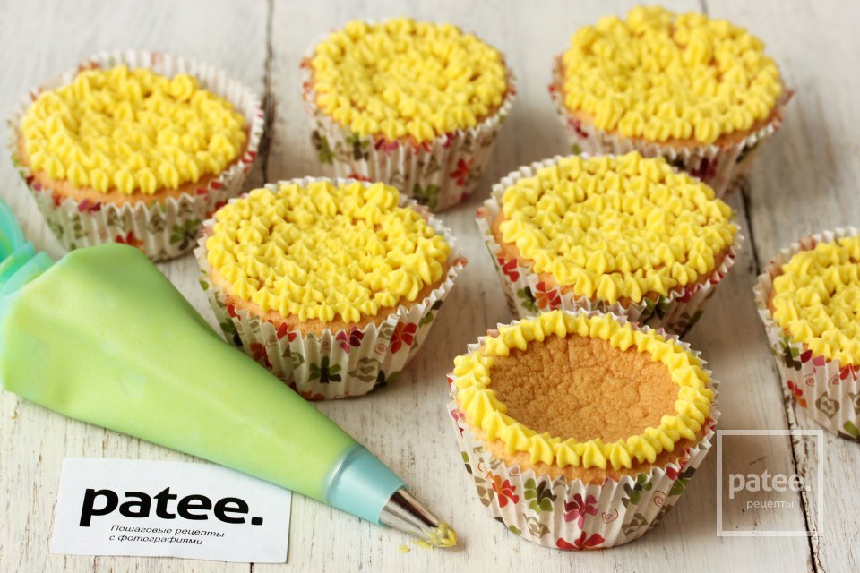 Ванильные капкейки Цыплята - Шаг 18