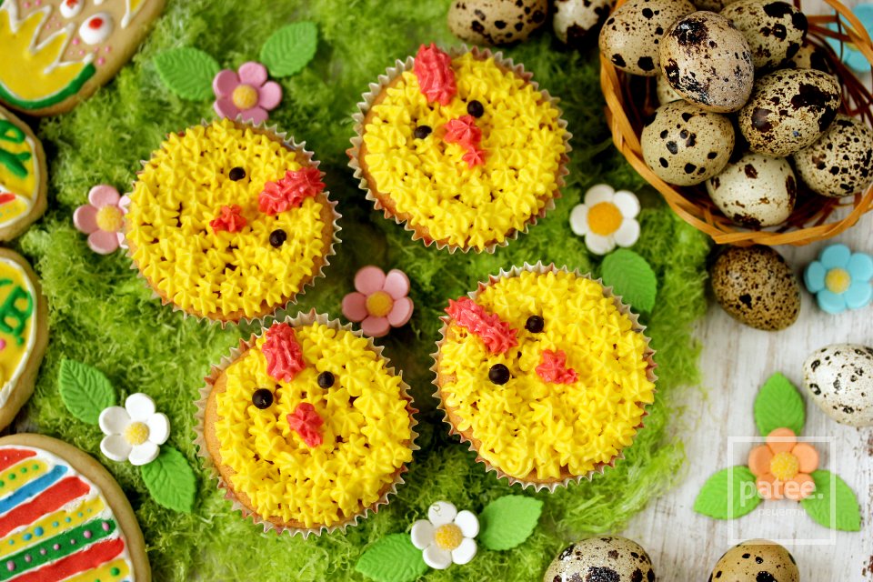 Ванильные капкейки Цыплята - Шаг 22