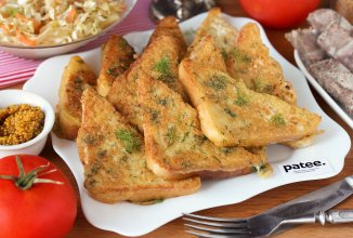 Гренки яичные с укропом