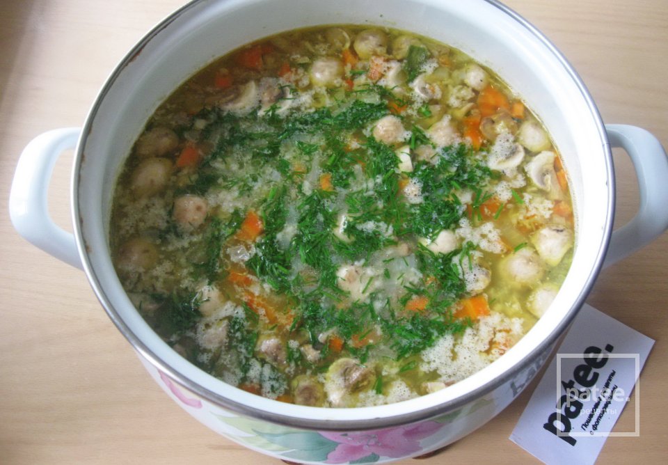 Суп с овсянкой и грибами - Шаг 12