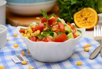 Овощной салат с мятной заправкой