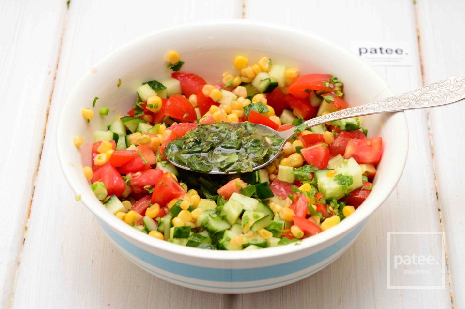 Овощной салат с мятной заправкой - Шаг 10