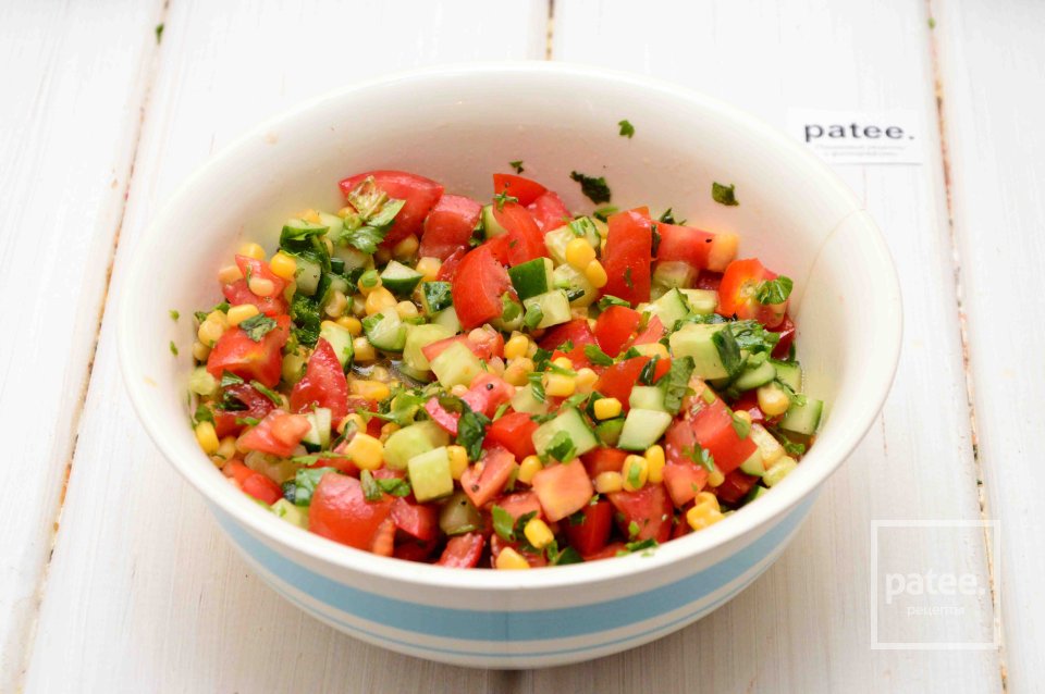 Овощной салат с мятной заправкой - Шаг 11