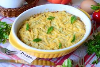 Запеканка из кабачков с грибами