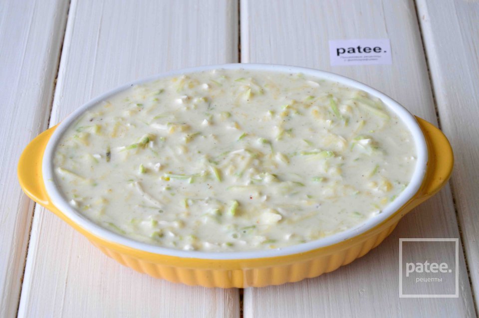 Запеканка из кабачков с грибами - Шаг 12