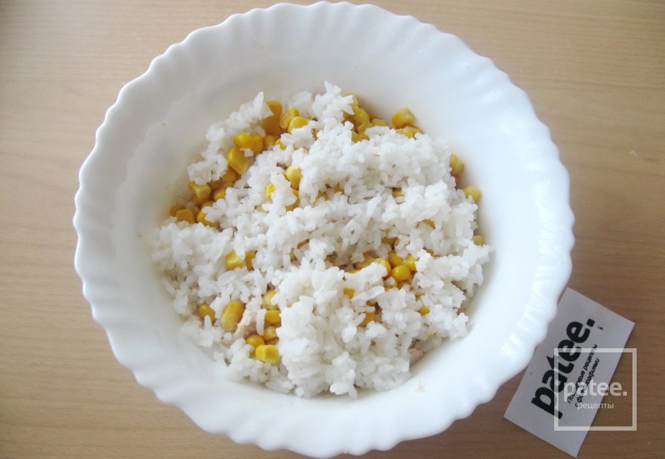 Салат с куриной грудкой, ананасом и рисом - Шаг 7