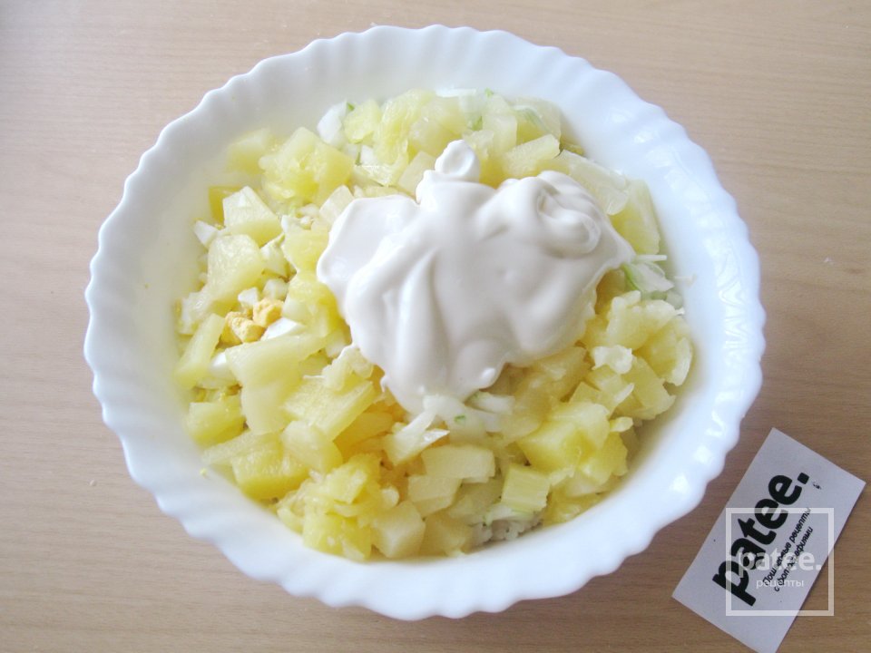 Салат с куриной грудкой, ананасом и рисом - Шаг 11