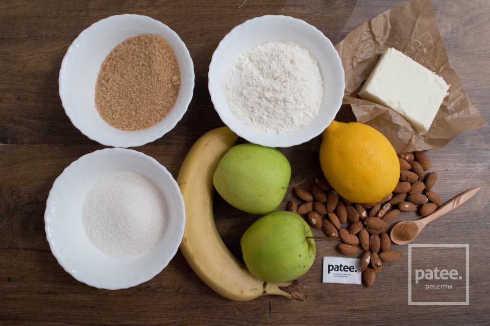 Яблочно-банановый крамбл - Шаг 1