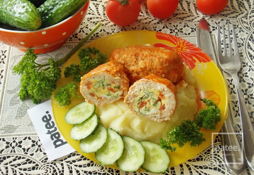 Куриные зразы с омлетом в соусе - Шаг 17