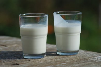 Молоко коровье обезжиренное (обрат)