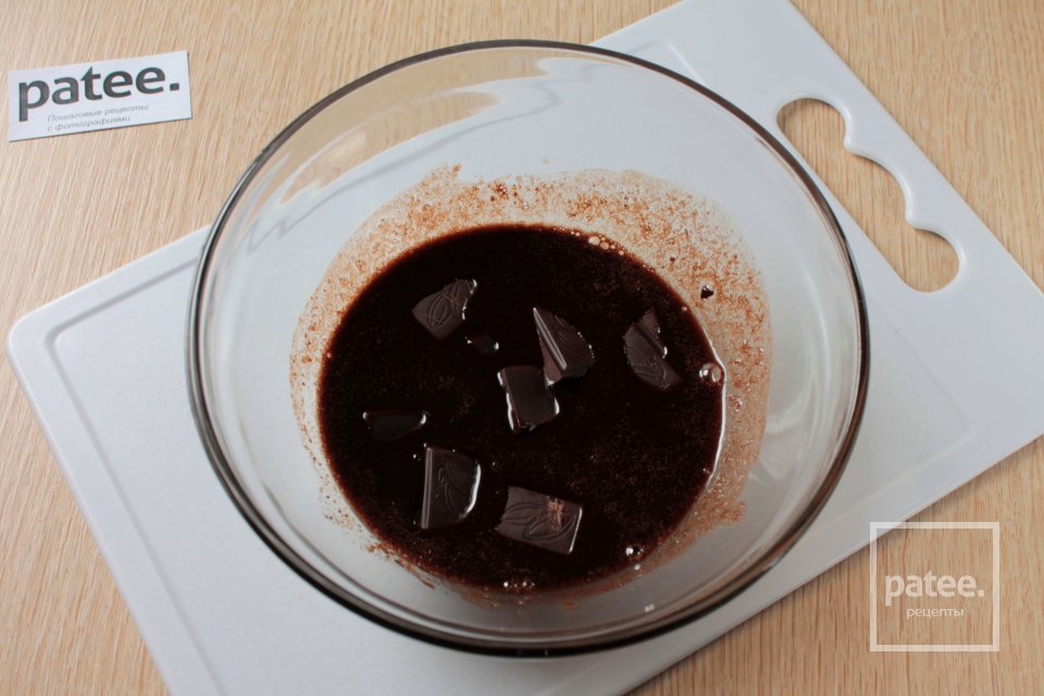 Кофейный пудинг с шоколадной прослойкой - Шаг 7