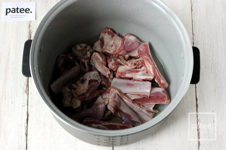 Плов с бараниной и нутом в мультиварке - Шаг 4