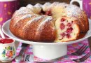 Малиновый кекс на йогурте