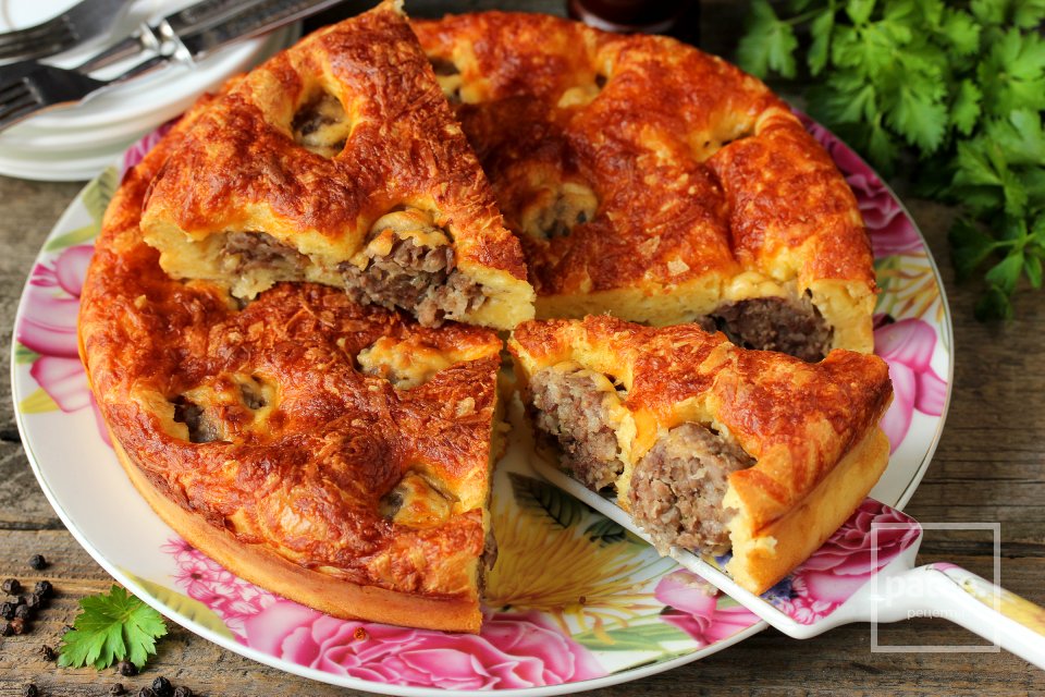 Пирог с мясными фрикадельками - Шаг 13