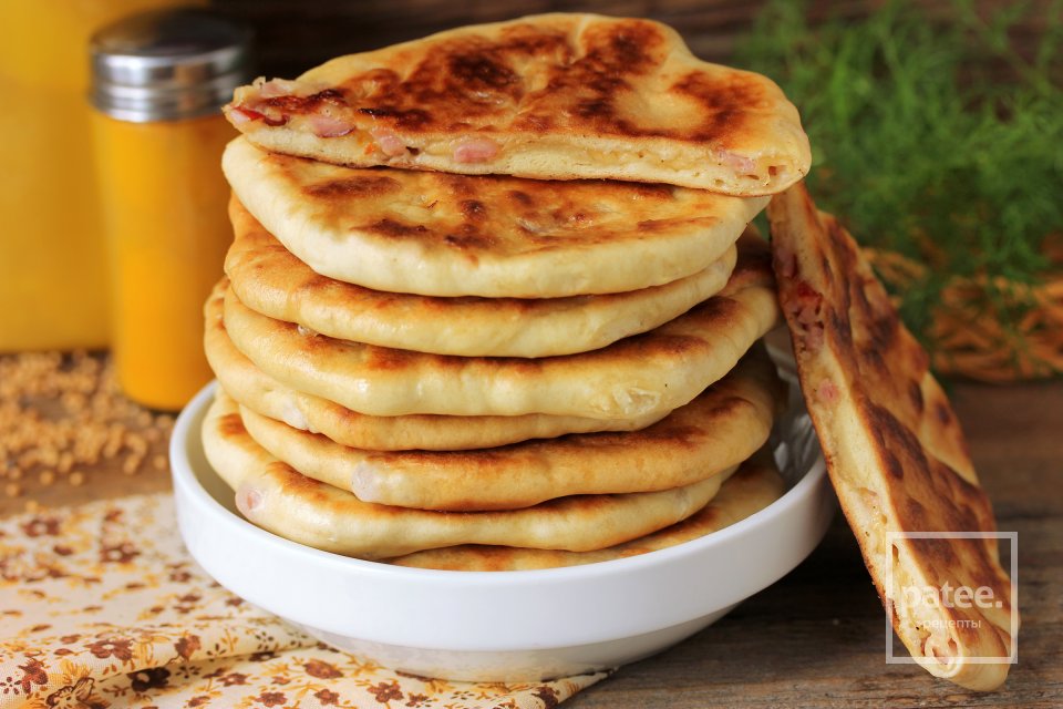 Лепёшки с ветчиной и сыром - Шаг 15