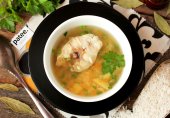 Рисовый суп с хеком