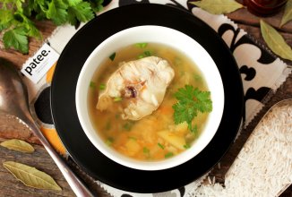 Рисовый суп с хеком