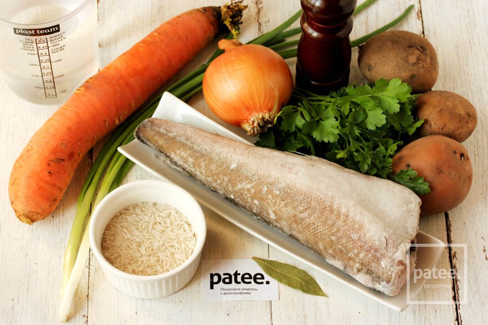 Рисовый суп с хеком - Шаг 1