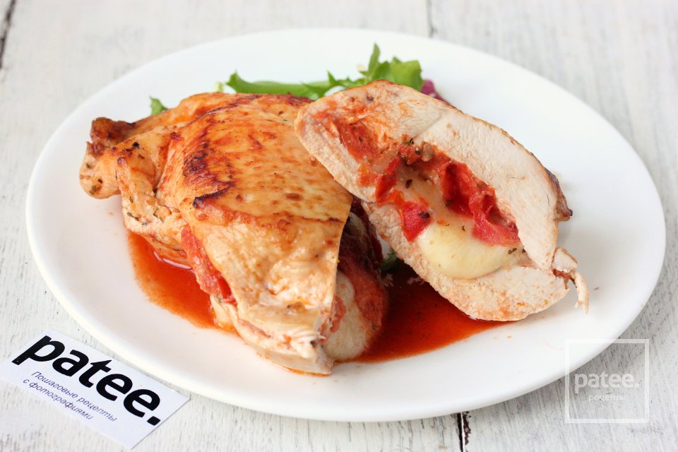 Куриные грудки, фаршированные моцареллой и помидорами - Шаг 11